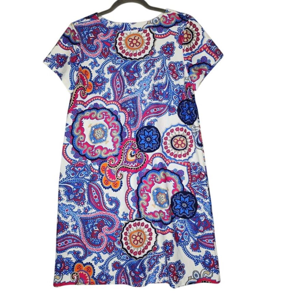 Jude Connally Ella Mini Dress Size‎ Med Blue and Pink Paisley